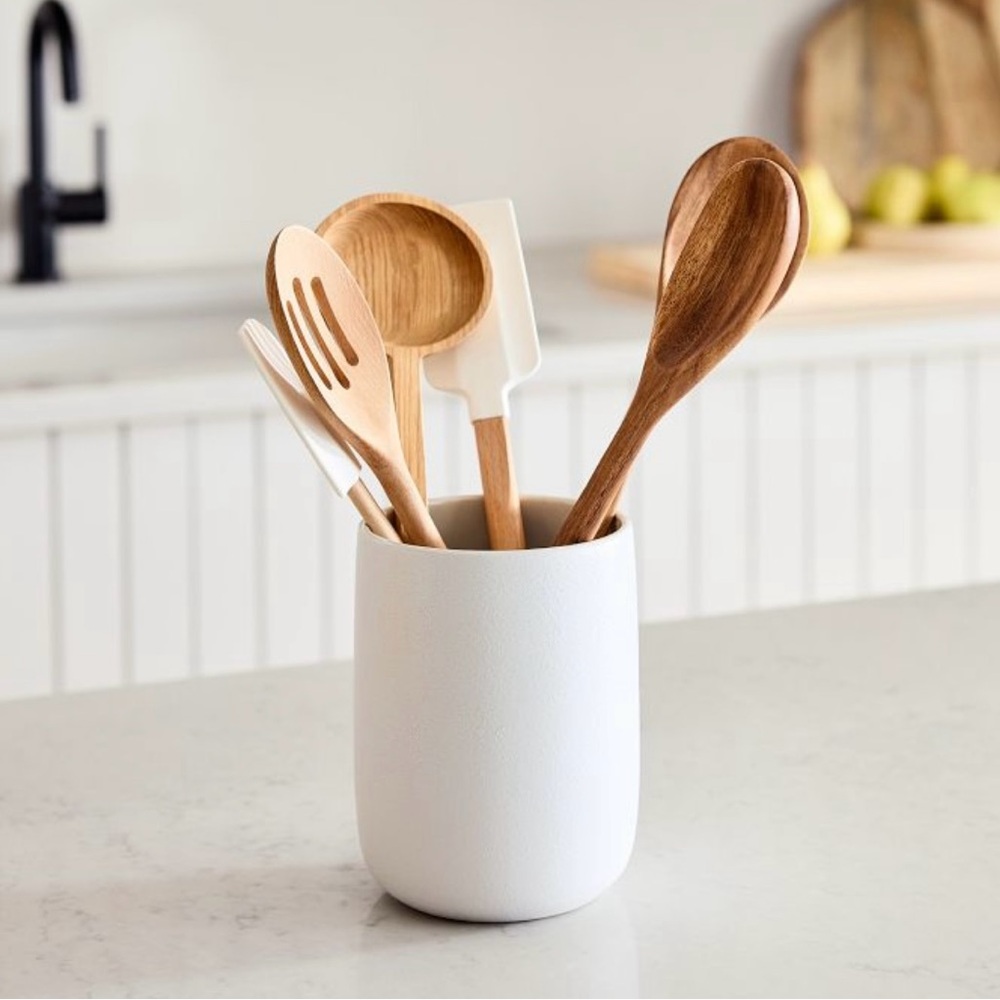 West Elm Kaloh Stoneware Utensil Holder